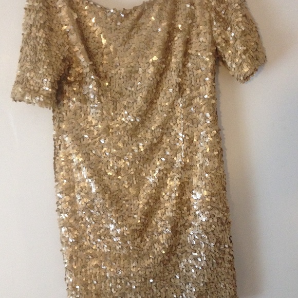 Gold cocktail dress