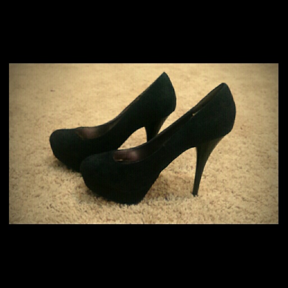 Black Suede Heel