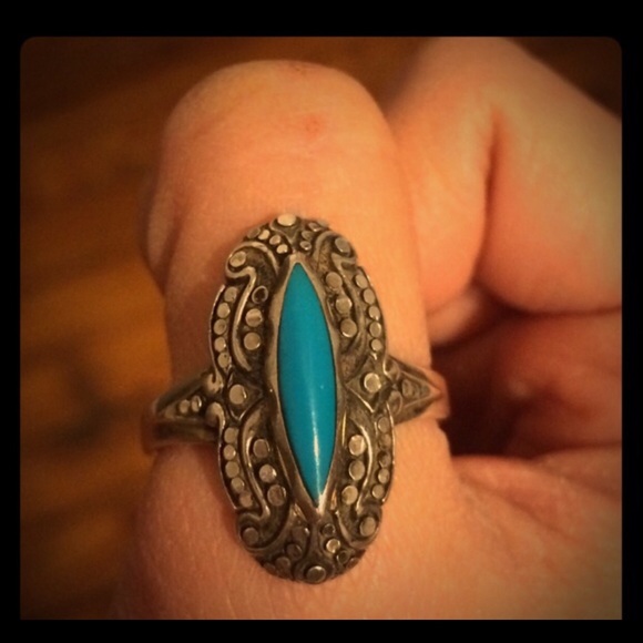 Sterling silver and turquoise ring