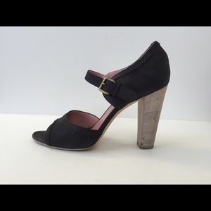 DEREK LAM black peep toe heels