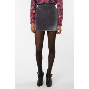 Urban Outfitters Gray Velvet Mini Bodycon Size L