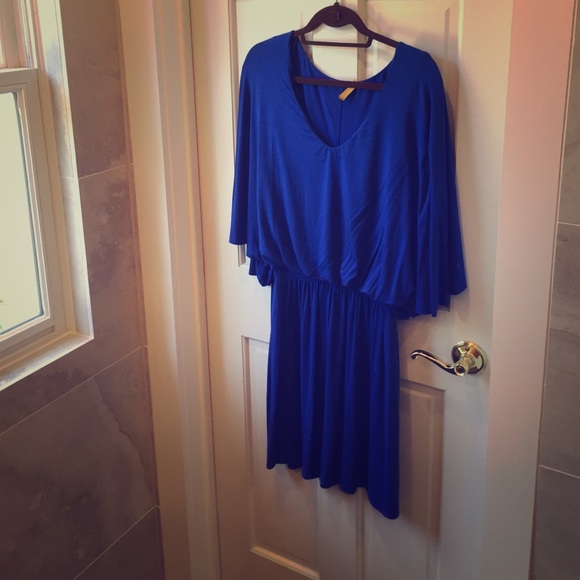 Comfy cotton blue dress, great for work!
