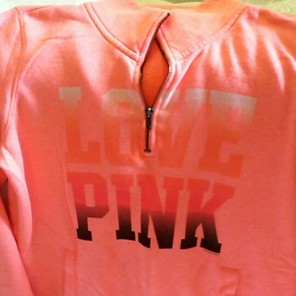 PINK Victoria Secret Orange Sweatshirt!