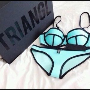 Blue triangl authentic bikini
