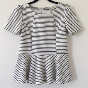 Striped peplum top