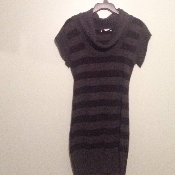Stylish turtleneck sweater dress