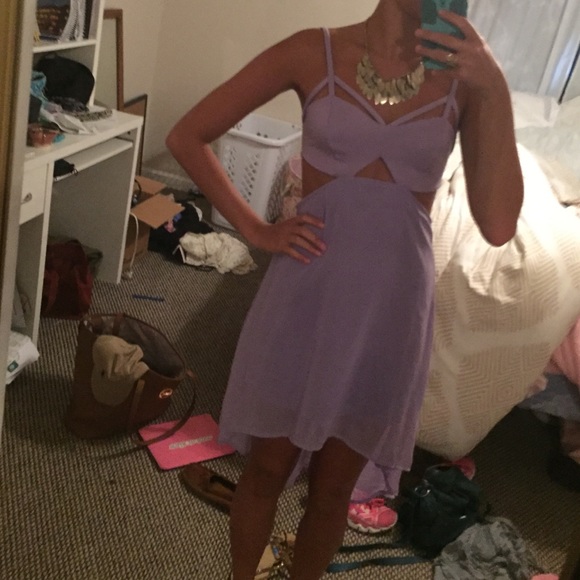 Adorable lavender cut out dress. Size small