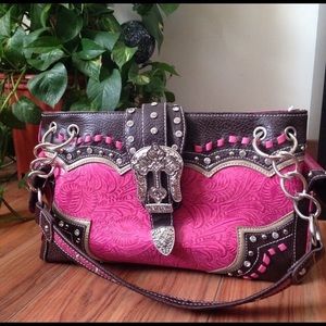 Pink and Brown Purse