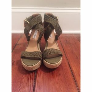 Olive Green Steve Madden Wedges
