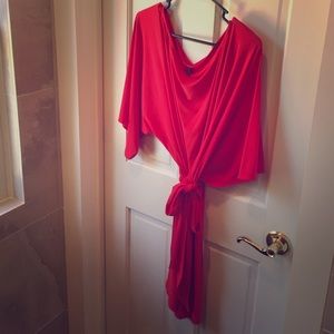 Multi-wear bright red dress