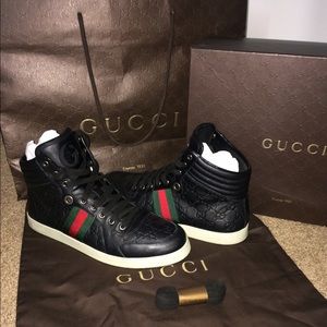Men's Gucci leather high top sneaker