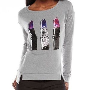 Juicy Couture Sequined Listick Sweatshirt