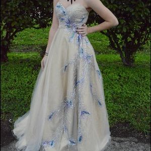 Mac Duggal Peacock Prom Dress