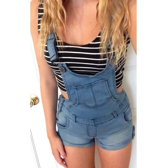 YMI stretchy jean overalls