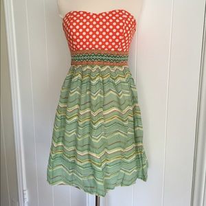 •Anthropologie Strapless Sheath Dress•