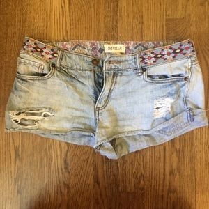 Forever 21 denim Jean shorts with rips