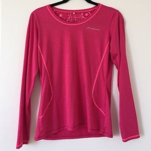 Pink Brooks long-sleeve dry-fit (activewear)