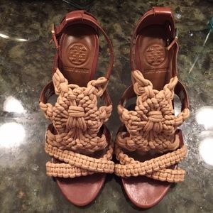Tory Burch Macrame Sandals, 8.5, Worn Once!