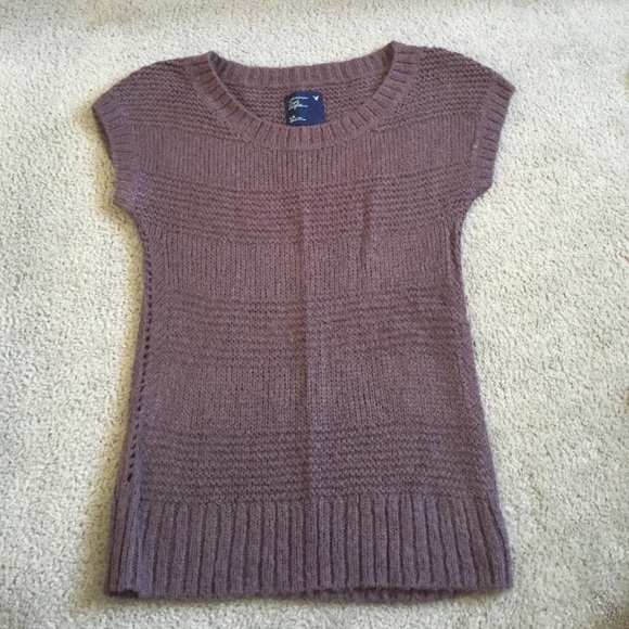 Purple shirt-sleeve sweater!