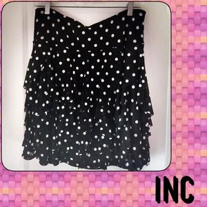 INC Black and White Polkadot Skirt 🎲 Sz L
