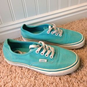 Teal blue vans