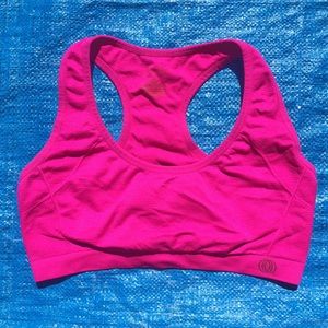 Hot pink sports bra