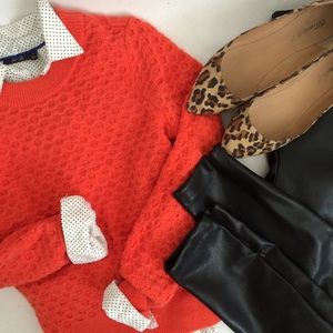 🍍SOLD🍍H&M | Orange Waffle Knit Chunky Pullover