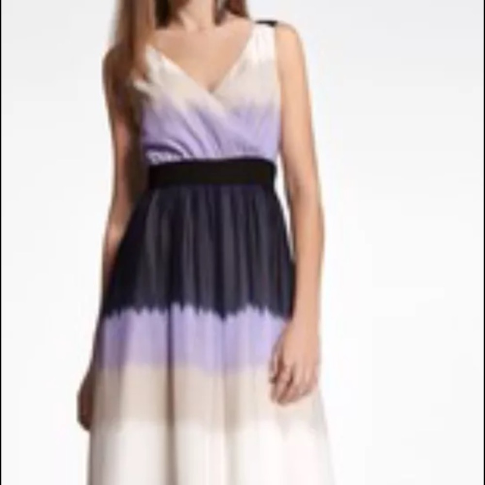 Express Maxi Dress Handkerchief Hem Purple S