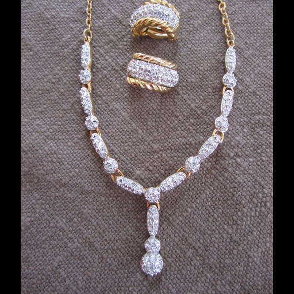 Swarovski Vintage Crystal Necklace & Earring Set