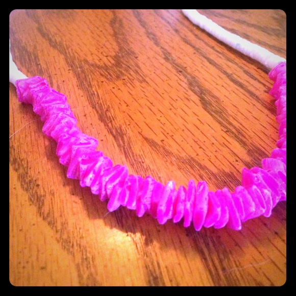 pink and white beautiful necklace