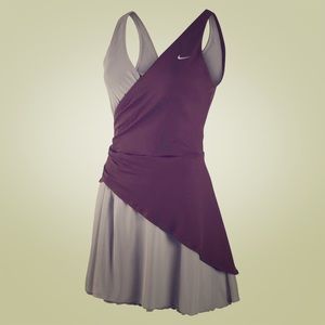 burgundy nike dress