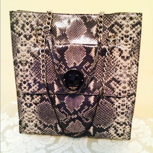 Kate Spade Embossed Snakeskin Leather Tote