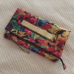 Steve Madden floral fold over clutch