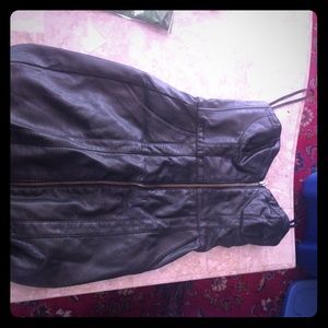 H & M pleather bustier dress