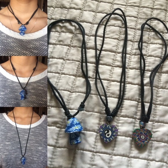 Clay necklace pendants