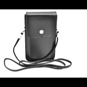 Womens Casual Black Mini PU Cellphone Purse Wallet