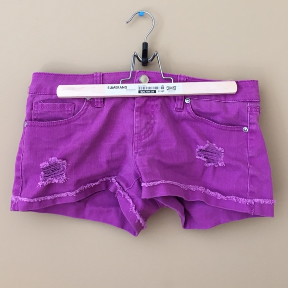 Purple jean shorts& vintage leather skirt