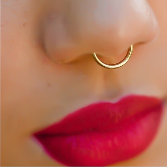 Reserved @hmollman Gold faux nose septum