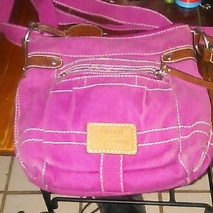 Purple fossil purse