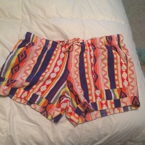 Tribal print shorts