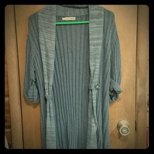 Grey 3/4 Sleeve Sweater/Cover-up