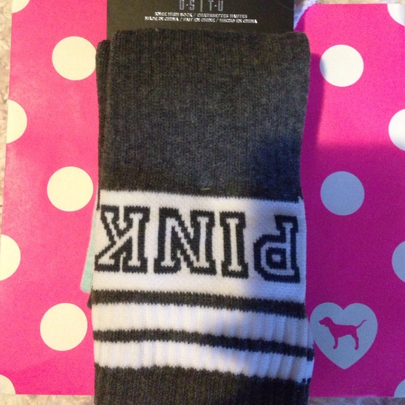 Pink knee high socks