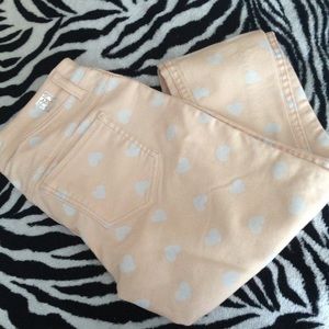 Heart Print Skinny Jeans