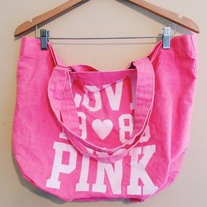 VS Pink Canvas Bag