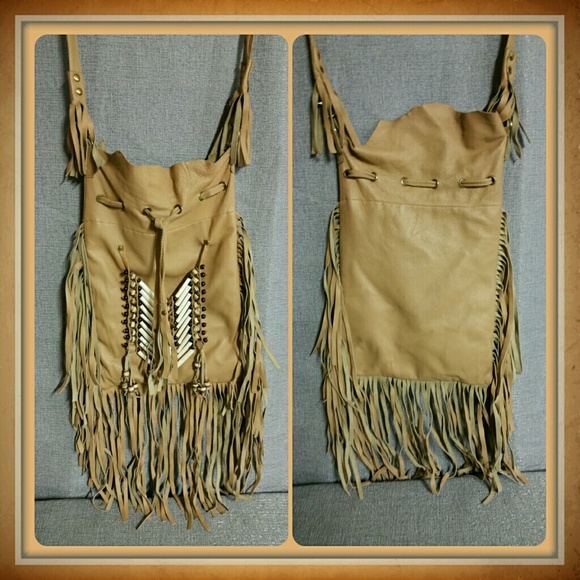 SOLD Spell & Gypsy Bag Leather Fringe  Free People - Picture 2 of 3