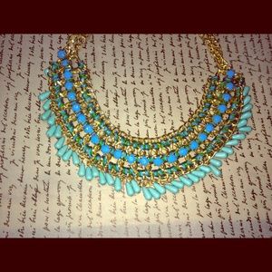 Mint/Blue/Green/Gold Luxury Necklace
