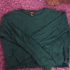 Dark Teal Cropped Sweater