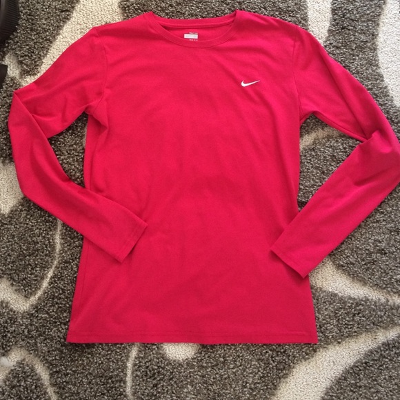 Nike Tops - ⚡️FLASH SALE!!⚡️Dark pink long sleeve Nike Fit Dry