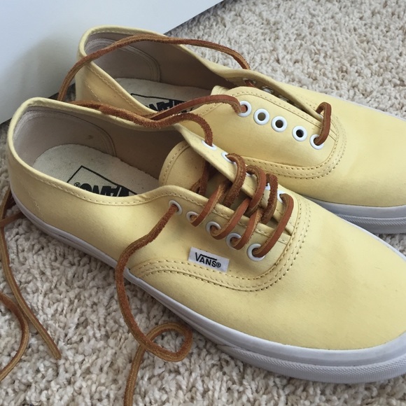 beige vans with brown laces beige vans with brown laces