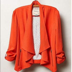 Orange Anthro Blazer Travelogue Jacket